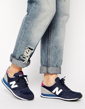 New Balance 420 Suede Mix Blue & Pink Sneakers - Blue/pink