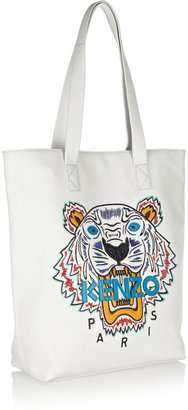 Kenzo Tiger embroidered leather tote
