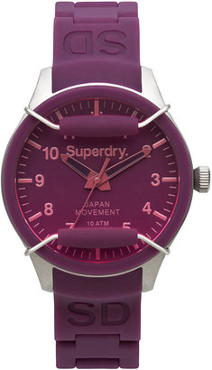 Superdry Women's Scuba Solar Purple Silicone Strap Watch 38mm IWW-D10310067