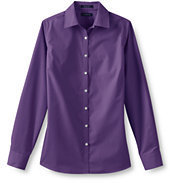 Classic Women's Regular Long Sleeve Broadcloth Shirt-Washed Cyan,1X