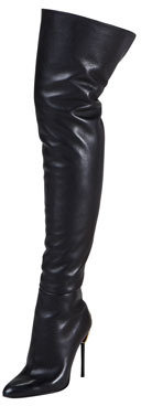 Tom Ford Zipper-Heel Over-the-Knee Leather Boot