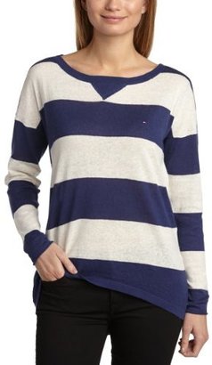 Tommy Hilfiger Women's Hedi Bn Sweater Striped Long Sleeve Jumper