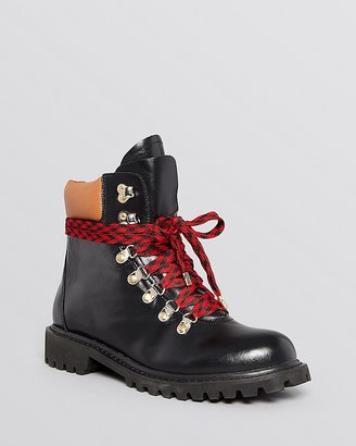 Joie Lace Up Flat Booties - Norfolk
