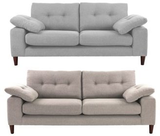 Debenhams Set of large and small silver grey 'Turner' sofas with dark wood feet