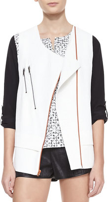 Waverly Grey Akira Structured Zip-Pocket Moto Vest