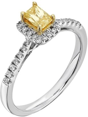 Vera Wang Simply vera fancy yellow & white diamond engagement ring in 14k & 18k gold (1/2-ct. t.w.)
