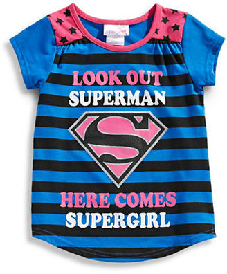 Licensed Tees Superman Graphic Tee-STRONG BLUE-2T