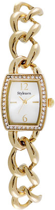 Style&Co. Women's Gold-Tone Link Bracelet Watch 20mm SC1423