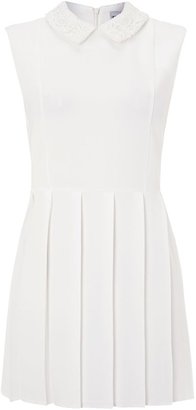 John Zack Lace collar fit and flare dress