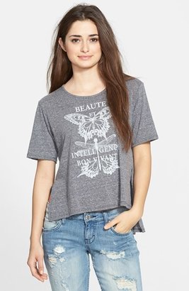 Living Doll 'Beaute' Graphic High/Low Tee (Juniors)