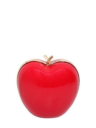 RED Valentino Brushed Leather Apple Shaped Clutch