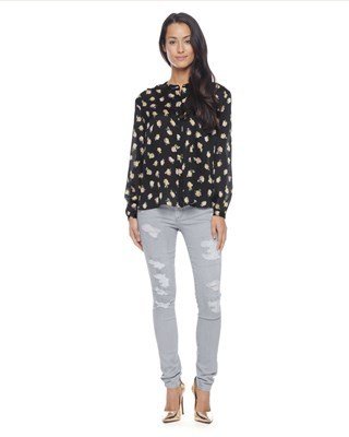 Juicy Couture True Rose Printed Blouse