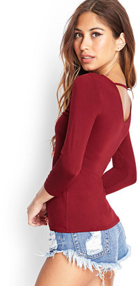Forever 21 Cutout-Back Knotted Top