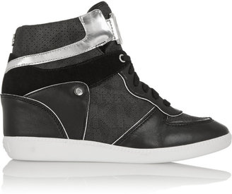 MICHAEL Michael Kors Nikko leather and suede high-top sneakers