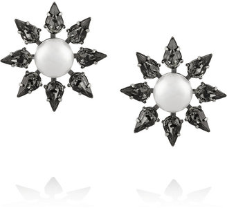 Dannijo Caya oxidized silver-plated earrings
