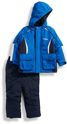 London Fog F.O.G. By Boys 2 to 7 2 Piece Contrast Snowsuit-BLUE-2