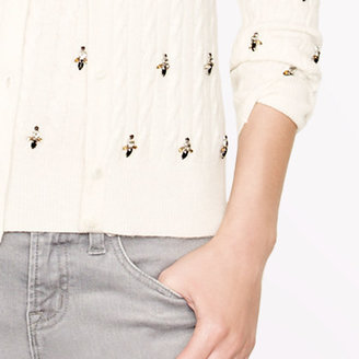 J.Crew Collection jeweled cable cardigan