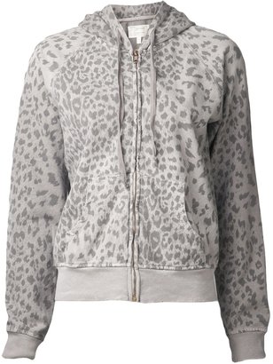Current/Elliott leopard print zip hoodie