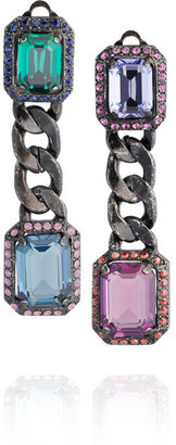 Lanvin Tutti Frutti Swarovski crystal clip earrings