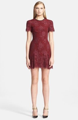 Erdem Fitted Floral Lace Minidress