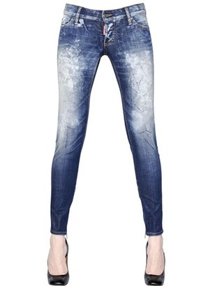 DSquared 1090 Dsquared2 - Skinny Stretch Cotton Denim Washed Jeans
