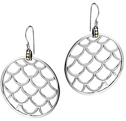 John Hardy Naga 18K Gold and Sterling Silver Large Round Earrings