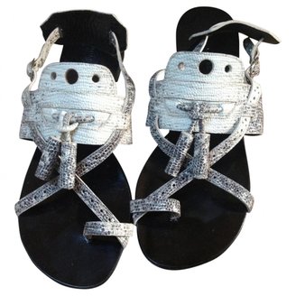Proenza Schouler Grey Leather Sandals