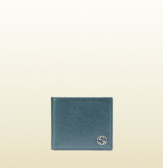 Gucci Metallic Leather Bi-Fold Wallet