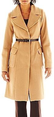 JCPenney Worthington® Belted Wool-Blend Coat