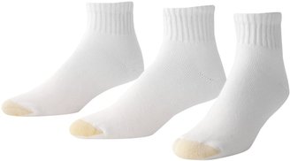 Gold Toe Mens Ultra Tec Quarter Three-Pack Extended Socks 