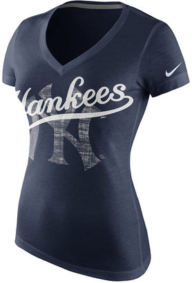 Nike Women's Short-Sleeve New York Yankees V-Neck T-Shirt