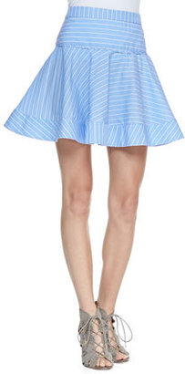 Milly Gorton Striped Flare Skirt