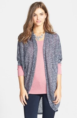 Painted Threads Oversized Sheer Knit Cardigan (Juniors)