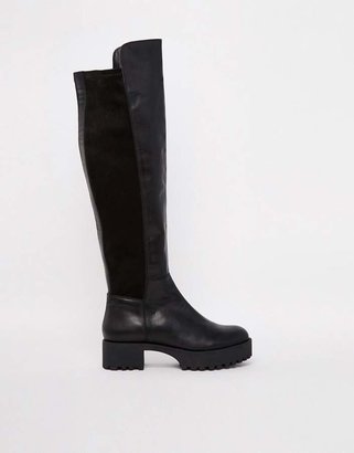 ASOS Kidnap Leather Over The Knee High Boots