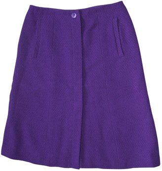 Chanel Purple Wool Skirt