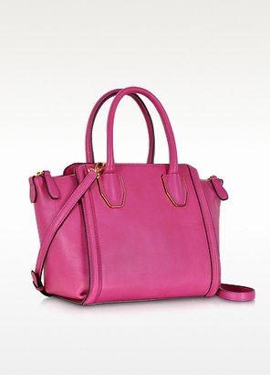 MCM Christina Shocking Pink Small Leather Tote