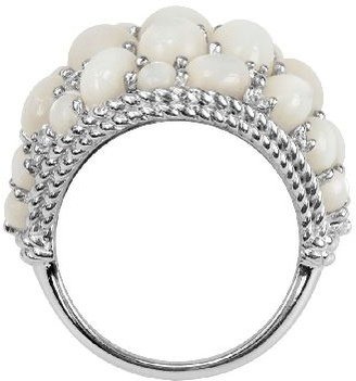 Judith Ripka Sterling Mother-of-Pearl Cluster Ring