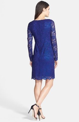 Eliza J Glitter Lace Shift Dress (Petite)