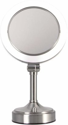 Zadro 9.5-Inch 10x Surround Lighted Dimmable Sunlight Fluorescent Vanity Mirror, Finish