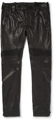 Belstaff Westmore Slim-Fit Leather Biker Trousers