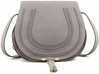 Chloe Marcie Medium Leather Crossbody Bag, Gray