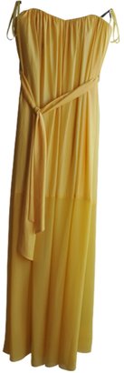 BCBGMAXAZRIA Yellow Polyester Dress