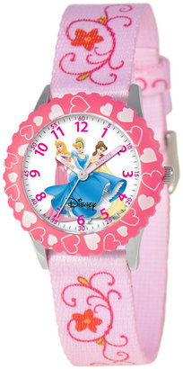 Disney Watch, Kid's Princess Time Teacher Printed Nylon Strap 31mm W000049