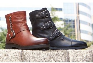 Geox 'Dayla 7' Leather Moto Boot (Women)