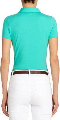 Jones New York Stretch Cotton Jersey Polo Shirt