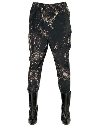 A.F.Vandevorst Marble Printed Stretch Silk Trousers