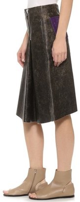 Acne Studios Sky Vintage Leather Skirt