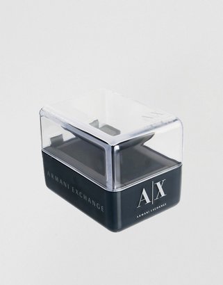 Armani Exchange Black Leather Strap Chronograph Watch Ax2098