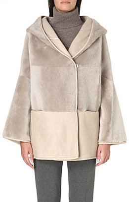 Max Mara Giambo reversible shearling-panel coat