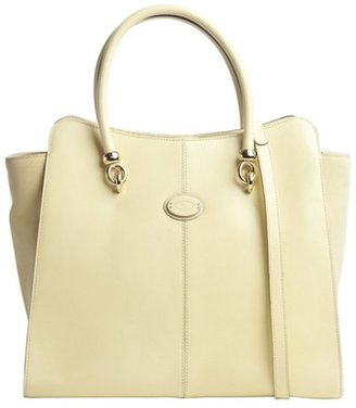 Tod's yellow leather convertible shoulder bag